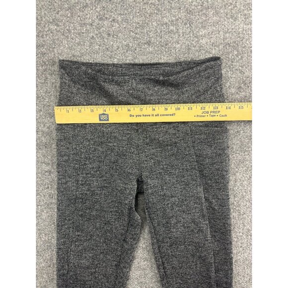 Athleta Tight Crop Pants Leggings Women's XS Black White 2 Zip Pockets Slit Hem - Picture 3 of 8